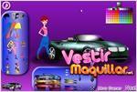 Juego  girl with cabriolet car chica con coche descapotable