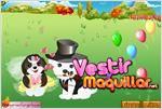 cute pet wedding dress up pareja de perros