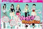 Juego  sparkling girl dressup vestir a las modelos