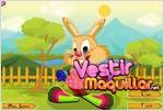 easter bunny dress up vestir al conejo de pascuas