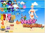 Juego diving bikini dressups. vestida para la playa.