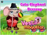 cute elephant dressup. viste al elefante