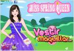 Juego  miss spring queen. viste a la reina de la primavera