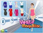 Juego  pretty female staff dressup. viste a la azafata