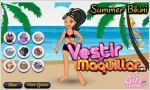 Juego summer bikini. vestida de playa