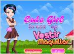 cute girl dress up. vestida de campo