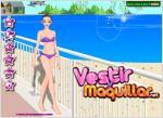 Juego  stewardess dress up. vestida por la playa