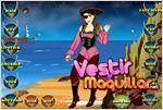 Juego perky pirate dress up chica pirata